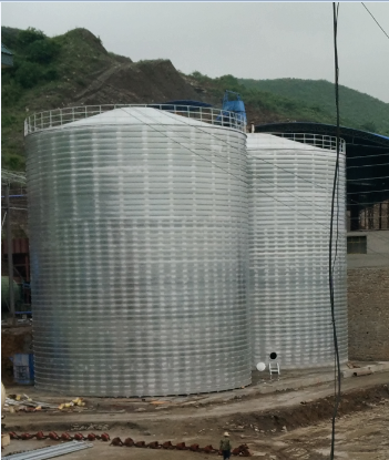 新绛粮食钢板仓的安装全过程不用热焊接